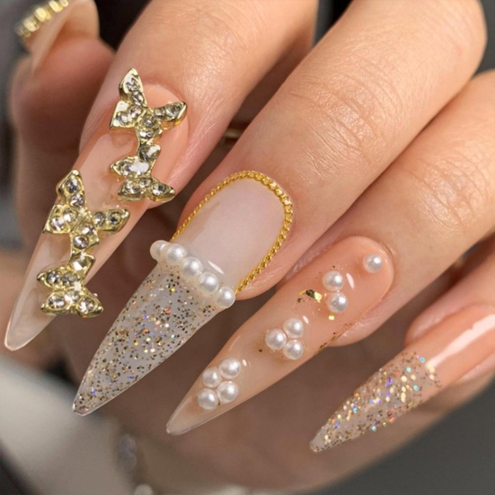 *NEW* Custom Made Shimmery Bling Press On Nails